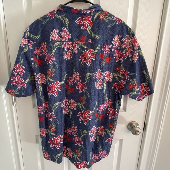 Tommy Bahama Hawaiian Shirt Mens Size Extra Large Floral Hibiscus Button Down XL - Picture 3 of 3